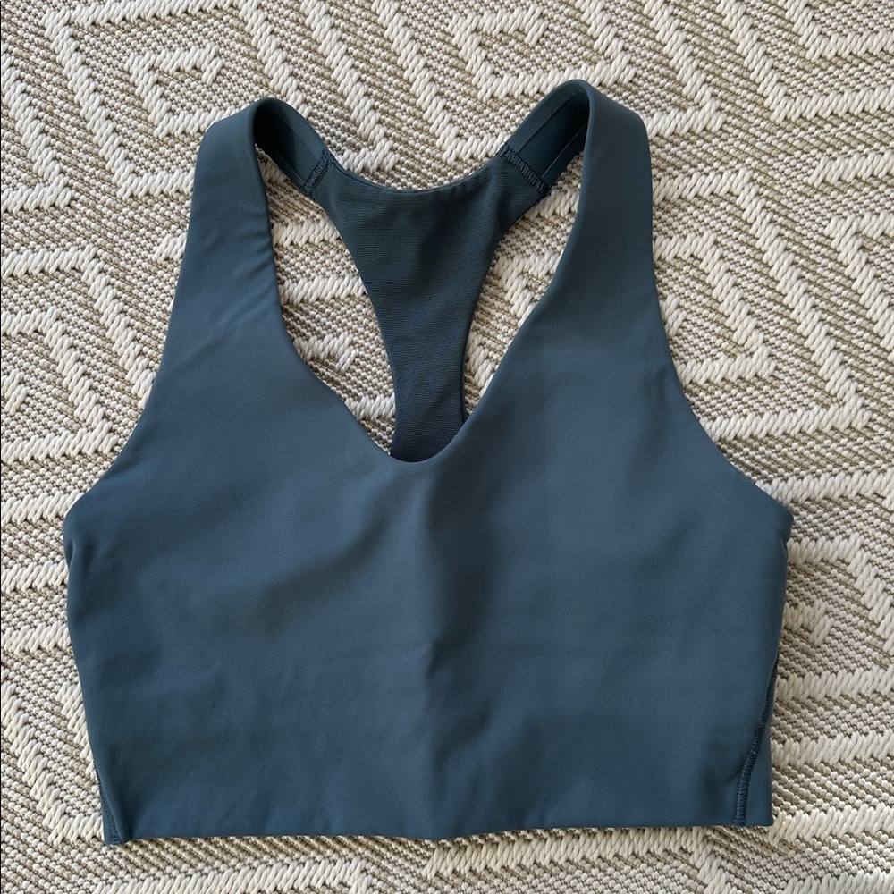 Spanx Longline Medium Impact Sports Bra- in Storm Blue